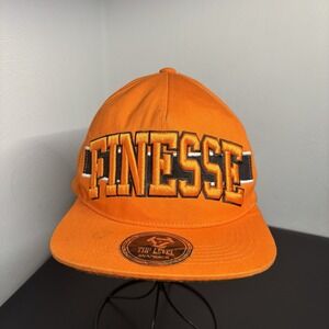 Finesse‎ Top Level Orange Snapback Hat Cap One Size Y2K